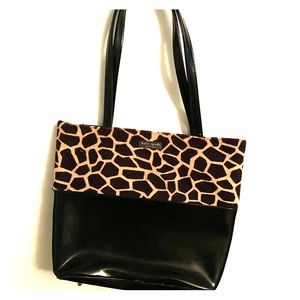 Kate Spade black purse with animal print